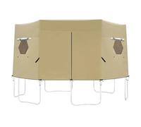 Tent for Trampoline, Foldable Sunshade Cover, Waterproof Tear Resistant Shelter Canopy, Brown, UV Protection Shade, Ideal for Patio, Lawn, Backyard, Outdoor Play, Summer Use