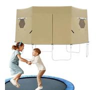 Tent for Trampoline, Foldable Sunshade Cover, Waterproof Tear Resistant Shelter Canopy, Brown, UV Protection Shade, Ideal for Patio, Lawn, Backyard, Outdoor Play, Summer Use