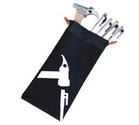 Tent Peg Pouch, Ground Stake Bag, Drawstring Organizer, Durable Oxford Cloth, Ideal for Camping and Backpacking, 13.39x6.69 Or 17.13x6.69 inches Black 1 Piece