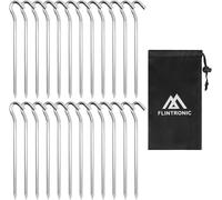 Tent Pegs,Set Of 24 Aluminum Alloy Ground Pegs,Anchor Pegs With J Hooks,Portable,Rustproof For Garden,Camping,Fishing And Tents,23cm