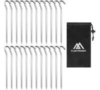 Tent Pegs,Set Of 24 Aluminum Alloy Ground Pegs,Anchor Pegs With J Hooks,Portable,Rustproof For Garden,Camping,Fishing And Tents,18cm