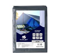 Tent Roof Tarpaulin-260 Gsm Waterproof Pe Tarpaulin Heavy Duty Recyclable Protective Sheet For Camping Picnic Tent Truck (10' X 10')