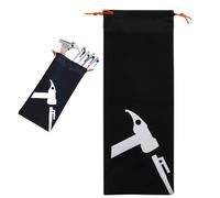 Tent Stake Bag, Ground Nail Organizer Pouch, Multi-Pocket Storage Design, Oxford Cloth Drawstring Sack for Outdoor, Camping, Beach, Snow, Tarp, Tie-Down Use, Multicolor