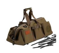 Tent Stake Bag - Ground Peg Bag, Foldable Storage Case Holder Carry, Reinforced, Compact, Portable Ground Peg Organizer | Bags For Camping, Hiking, Garden, Lawn, Fence, Yard, Outdoor, Canopy, Landscap