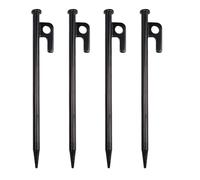 Tent Stakes, 4-Piece Camping Tent Pegs, Cast Iron Material, Heavy Duty Fixing Spikes for Canopy, Patio, Pathway, Grassland, Fence, Sand, Yard, and Landscape Gardening, 20cm