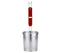 TENTA KITCHEN Panier à pâtes Micro-perforé en Acier Inoxydable Mesh Spider Food Dumpling Noodle Strainer, Fine Mesh Skimmer Kitchen Tamis Fin en Maille avec poignée en Bois (passoire, 12cm)…