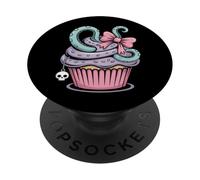 Tentacule Cupcake gothique mignon Halloween PopSockets PopGrip Adhésif