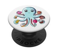 Tentacules De Sucre Bonbons Gâteaux Poulpe Amoureux Du Sucre PopSockets PopGrip Adhésif