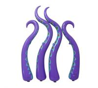 Tentacules géantes gonflables en forme de pieuvre - 45 x 150 cm violet effrayant pour Halloween, décoration extérieure de cour et de pelouse pour maison hantée, jardin, fenêtre, fête - Installation