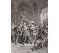 Tentative d'assassinat sur William Prince d'Orange par Juan de J uregui à Anvers le 18 mars 1582. Juan de J uregui a été tué par les gardes du prince. William a survécu à cette tentative seulement
