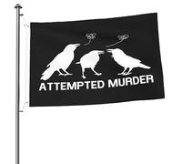 Tentative De Meurtre Drapeau De Bienvenue Drapeau Décoratif Suspendre Bannière De Cour Double Face Pour Bureaux Vacances Maison 3X5 Ft