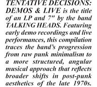 Tentative Décisions – LP + 7" vinyle noir – Rhino