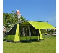 Tente, 2 pièces, 3 Portes et 3 fenêtres avec Maille, Double Couche, Grande Tente for l'extérieur, Pique-Nique, Famille, réunion d'amis, équipement de Camping