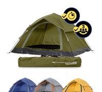 Tente 3 personnes Lumaland Outdoor - Légère, pop-up, solide - Pour le camping, Grün.