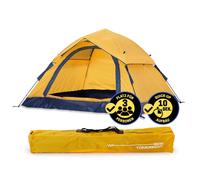 Lumaland x Where Tomorrow Tente de Camping Dôme Pop-up - Tete Légère 3 Personnes - Camping/Festivals - 2 Entrées - 210 x 110 cm - Jaune