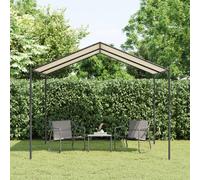 Vidaxl Tente À Auvent Beige 3x3 M Acier Et Tissu
