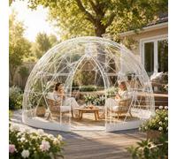 Tente à bulles de dôme de jardin, igloo de dôme de jardin de serre, abri extérieur transparent géodésique pour 8 à 10 personnes pour les patios d'arrière-cour,les tonnelles d'auvent,la pièce de maison