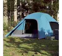 vidaXL Tente de camping à dôme 4 personnes bleu imperméable