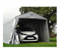 Tente Abri Garage Basic, 3,3x3,6x2,4m PE, Gris Dancover Abris Voiture