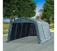 Tente amovible pour bétail en PVC 550 g/m² 3,3 x 6,4 m vert foncé avec cadre acier galvanisé, idéale pour élevage bovin, ovin, caprin, porcin, poule, cheval en pâturage ou stabulation