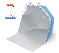 Tente Anti UV Bébé,Pop Up Tente De Plage,Abri Camping Voyage Vec Clous De Sol Protège Vent/Soleil/Sable,Tente De Plage Bebe Vec Mini Piscine Convient pour Les Plages, Les Parcs, Le Camping,Requin