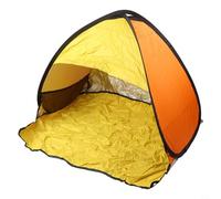 Tente anti-UV pour animal de compagnie avec installation rapide, poches latérales en maille et poche supérieure zippée pour appareils, adaptée pour les voyages en plein air et les voyages (orange et