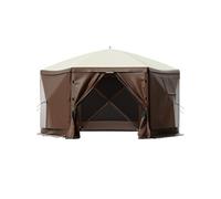 Tente Auvent Abri Pare-Soleil Camping Gazebo Pop-up 6 Côtés 3,05 x 3,05 m