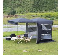 Tente, Auvent de hayon escamotable Automatique, Tente de Trappe for Caravane MPV à hayon Minivan berline | avec Sac de Rangement(Black)