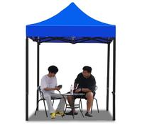 Tente-baldaquin portable et pop-up - Abri d'extérieur imperméable et instantané - Pare-soleil réglable en hauteur pour la plage, les fêtes et les marchés - Installation facile, bleu, 3 x 3 m