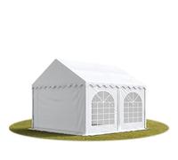 Tente Barnum de Réception 3x3 m Bâches PVC 750 N Blanc Cadre de Sol Jardin