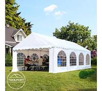 Tente Barnum de Réception 3x4 m Bâches PVC 750 N Blanc Cadre de Sol Jardin