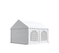 Tente Barnum de Réception 5x4 m Bâches PVC 750 N Blanc Cadre de Sol Jardin