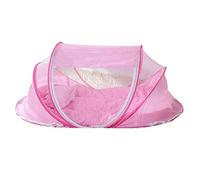 Tente Bébé Barrière Bébé Moustiquaire Bébé Quatre Saisons Berceau Tente Bébé Universel 110X60X55Cm Rose