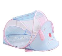 Tente Bébé Barrière Bébé Moustiquaire Bébé Quatre Saisons Berceau Tente Bébé Universel 110X60X55Cm Rose