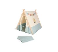Tente bicolore beige bleu 'yuma'