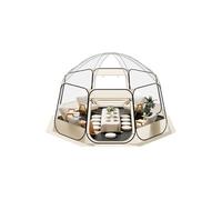Tente Bulle Pop-Up SucceBuy 4.58x4.32x2.3m 12-15 Personnes Beige Transparent