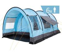 Tente CampFeuer Relax6 pour 6 personnes | Bleu clair / Gris | 5000 mm de colonne d'eau