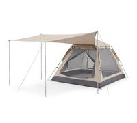 Tente Camping Automatique -Up, Tente 200x200x140cm, Tarp 330x270cm | Fermetures éclair robustes, Tente Randonnée, Activités plein air, Pour Propriétaires Jardin