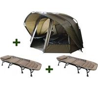 Tente carpe 3,5 man + 2 lits carpe X-Pro Flat