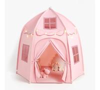 Tente Château pour Enfant Besrey - Cabane Enfant Intérieure avec Lumières, Grand Espace de Jeu et Structure Stable - Idéal Cadeau pour Filles (Rose)