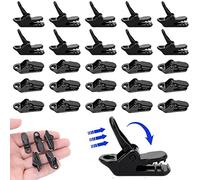 Tente Clips, Clips de Fixation, Camping Bâche Noir Pince pour Auvent Coupe-Vent Snaps en Plastique, Clips De Bâche À Pinces Activités De Plein Air (50)