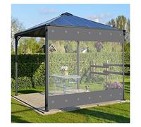 Tente commune d'extérieur en PVC transparent - Panneaux de séparation résistants à la déchirure avec œillets pour tonnelle et pergola - Auvent de jardin (1,6 x 2 m)