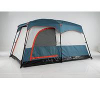 Tente COSTWAY pour 4-6 personnes, tente de camping avec tapis de sol cousu, sac de transport, auvent & paroi de séparation à 2 compartiments, grande tente tunnel, tente familiale, bleu