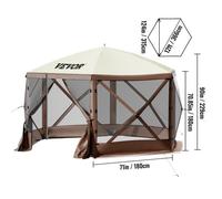 Tente D'abri de Camping Pop-up-VEVOR-Pare-soleil à 6 Côtés 12 pi x 12 pi Grandes Tentes D'ombrage-pour Camping en Plein Air
