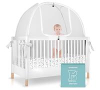 Tente de berceau en maille respirante pour empêcher bébé de grimper, auvent avec fermeture éclair autobloquante et loquet de sécurité, filet de berceau pour garder bébé à l'intérieur, housse de