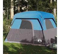 vidaXL Tente de cabine familiale 6 personnes bleu imperméable, tente, tente de jardin, abri extérieur, tente de camping, 94546