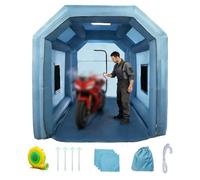 Tente de cabine de peinture gonflable portable avec souffleurs haute puissance et système de filtre à air pour projets de bricolage de voiture, camion, moto et meubles