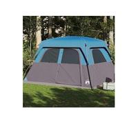 Tente de cabine familiale 6 personnes bleu imperméable