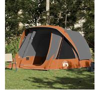Tente de cabine familiale 6 personnes gris orange imperméable