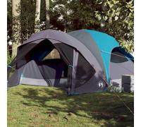 vidaXL Tente familiale 6 personnes – Imperméable, pliable et légère – Gris et orange